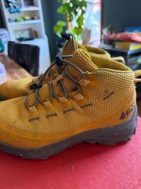 REI Kids Mustard Yellow High-Top Hiking Boots